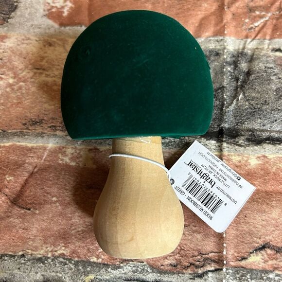 5 for $25🔥Brightstar Velvet Green Wood Mushroom Teether Toy New - Picture 2 of 4